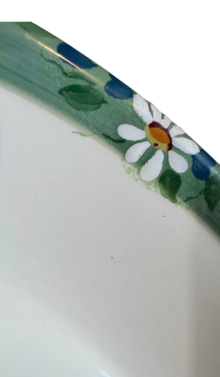 Herb Collection Vintage Ceramic Pie Plate by Kathy Hatch | Hand-Painted “PIE” Design | 2001