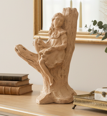 “Girl in Tree” Sculpture by Alice Heath – Austin Productions Inc. | Vintage 1987