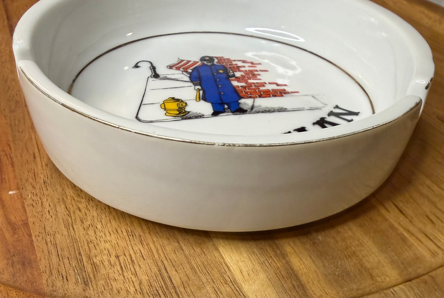 Vintage Novelty Policeman Ashtray — Mid-Century Collectible Barware