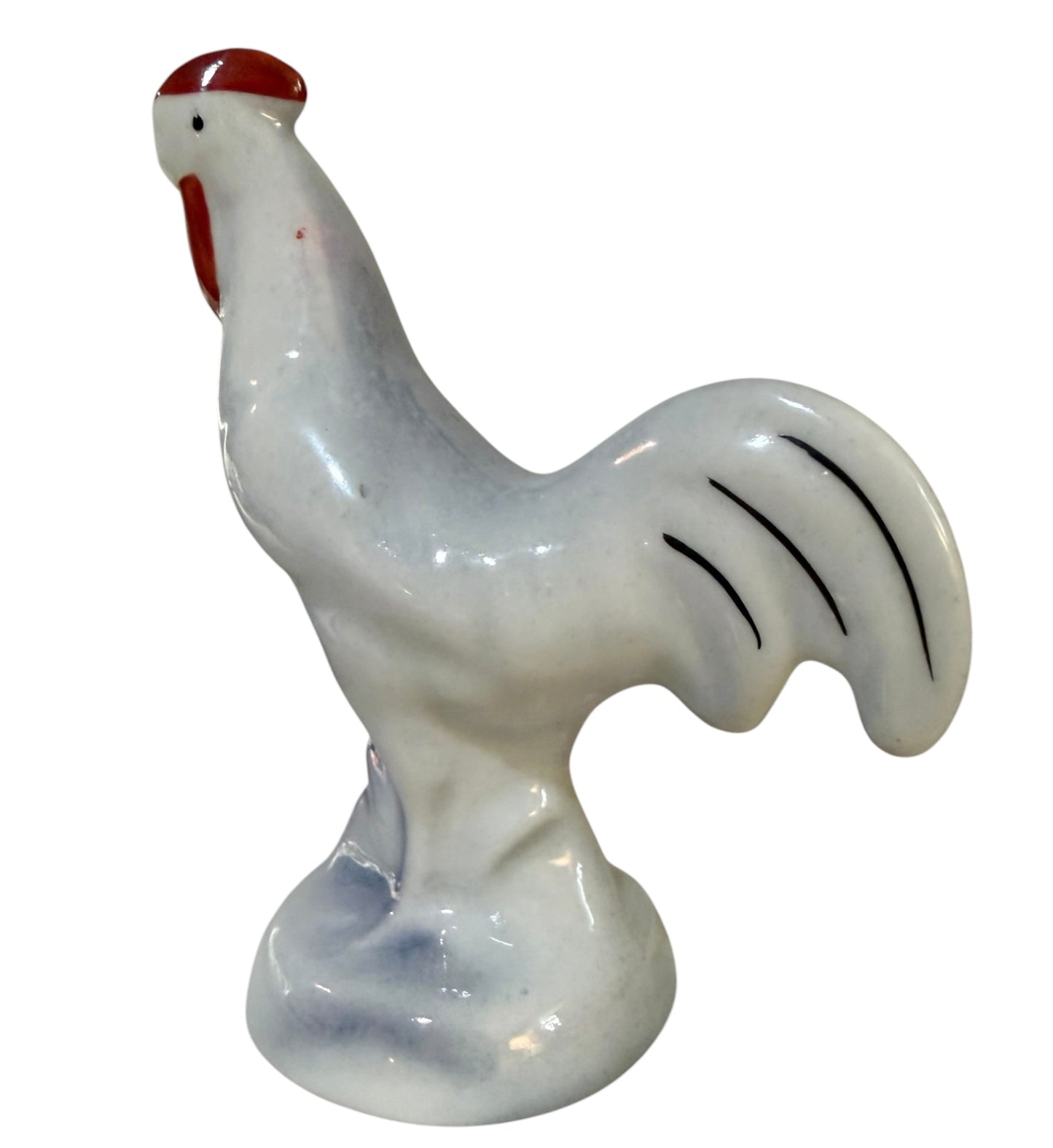 Riga Porcelain Factory RPR Rooster Figurine | Soviet Latvia 1950s–60s | 4”