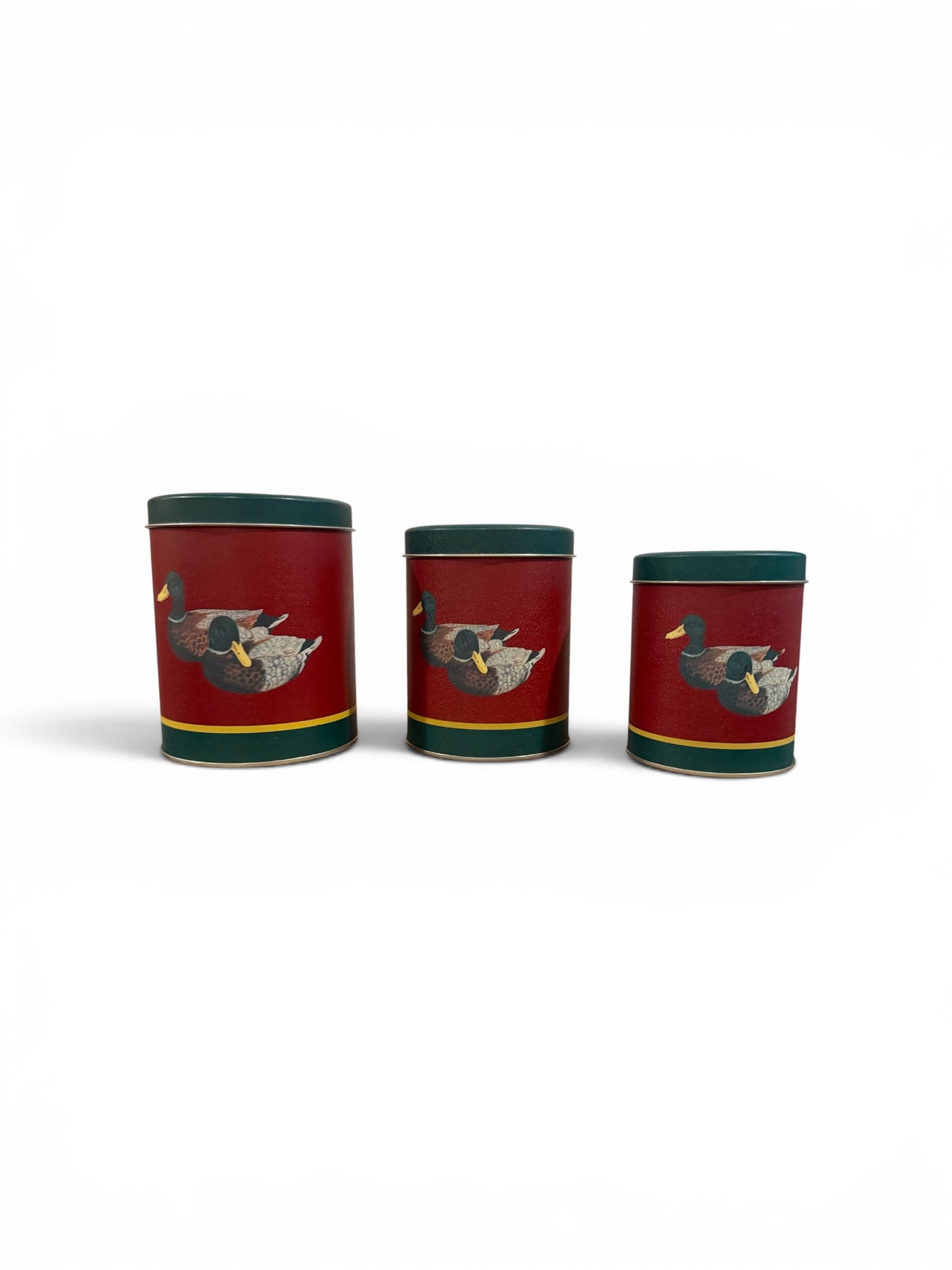 1980s Wang’s International Mallard Duck Nesting Tin Canister Set (Set of 3)
