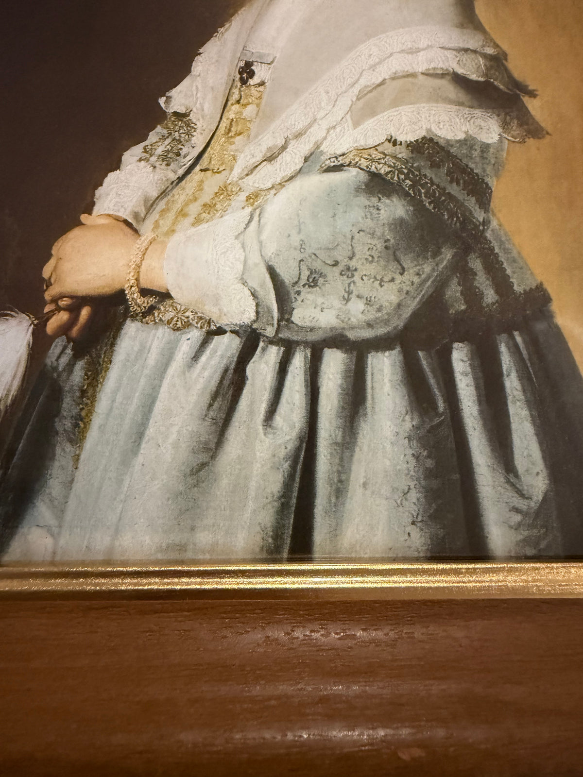Girl in a Blue Dress – Vintage Frame - Dutch Golden Age Art Print | Flea & Frame Creation - 12” x 10”