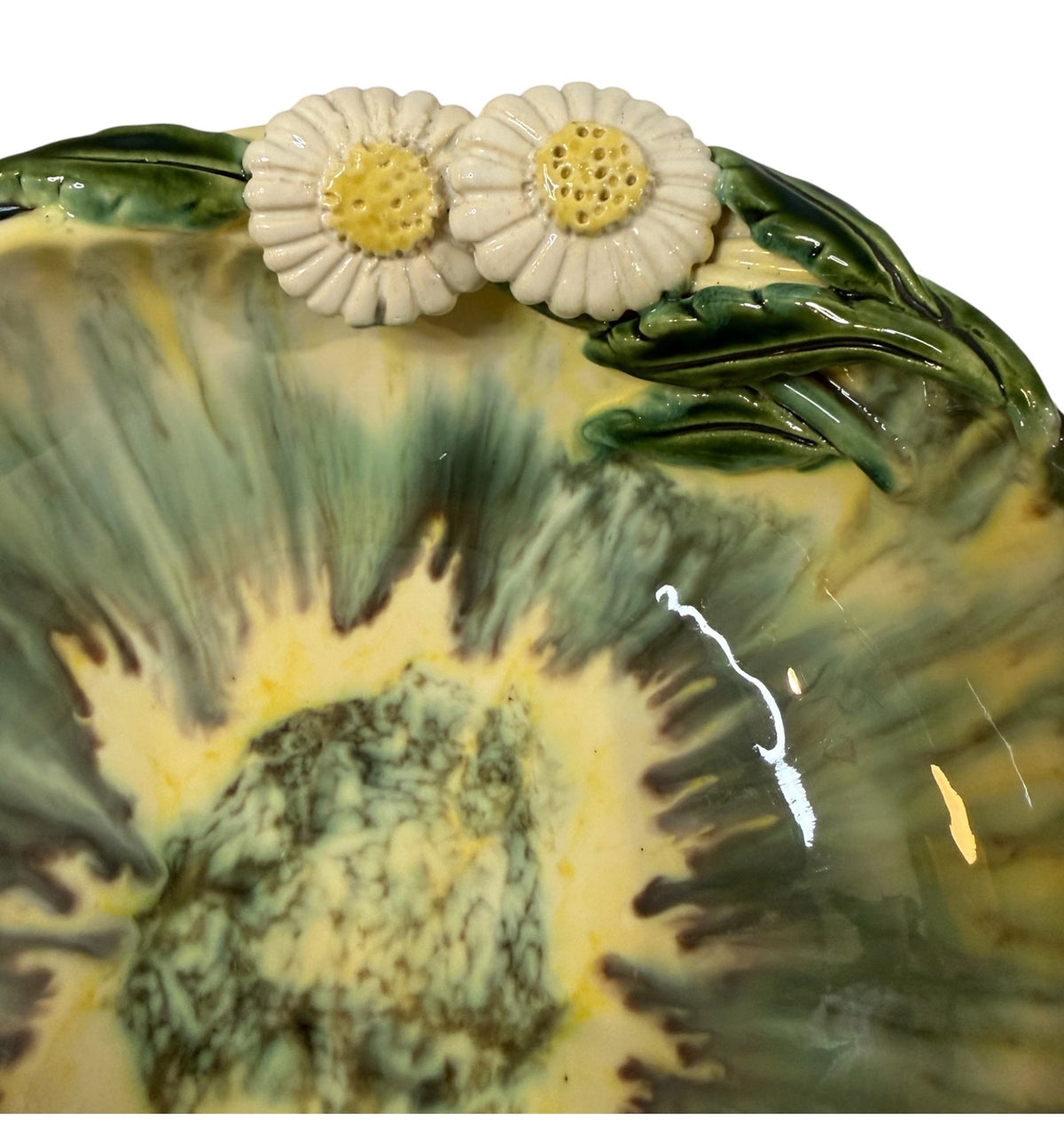 St. Peter Graz Austrian Majolica Vintage Floral Bowl – Hand-Painted Drip Glaze