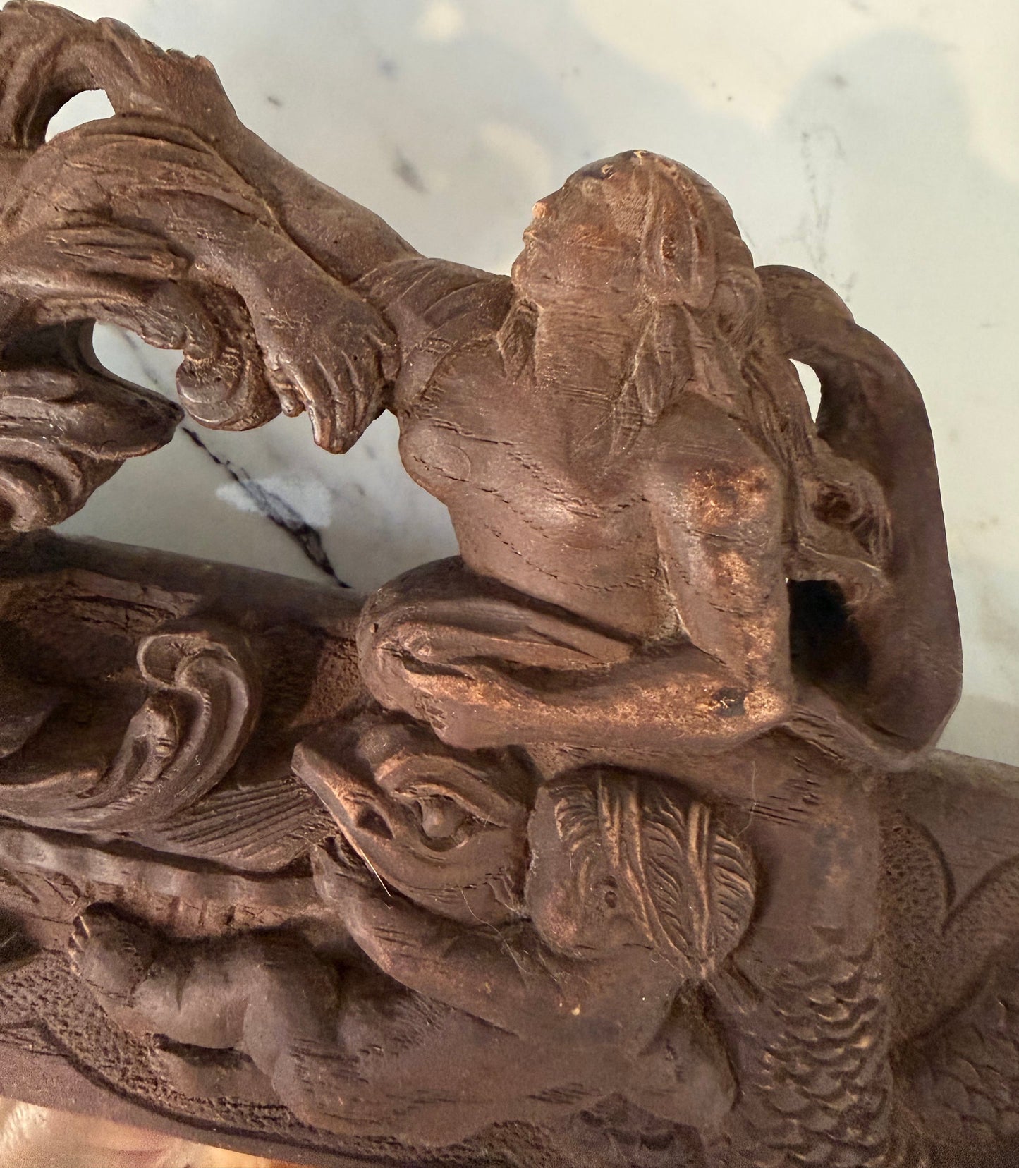 Vintage Gargoyles Studio Ornate Wall Mirror – Mermaids & Cherubs - Antique Reproduction