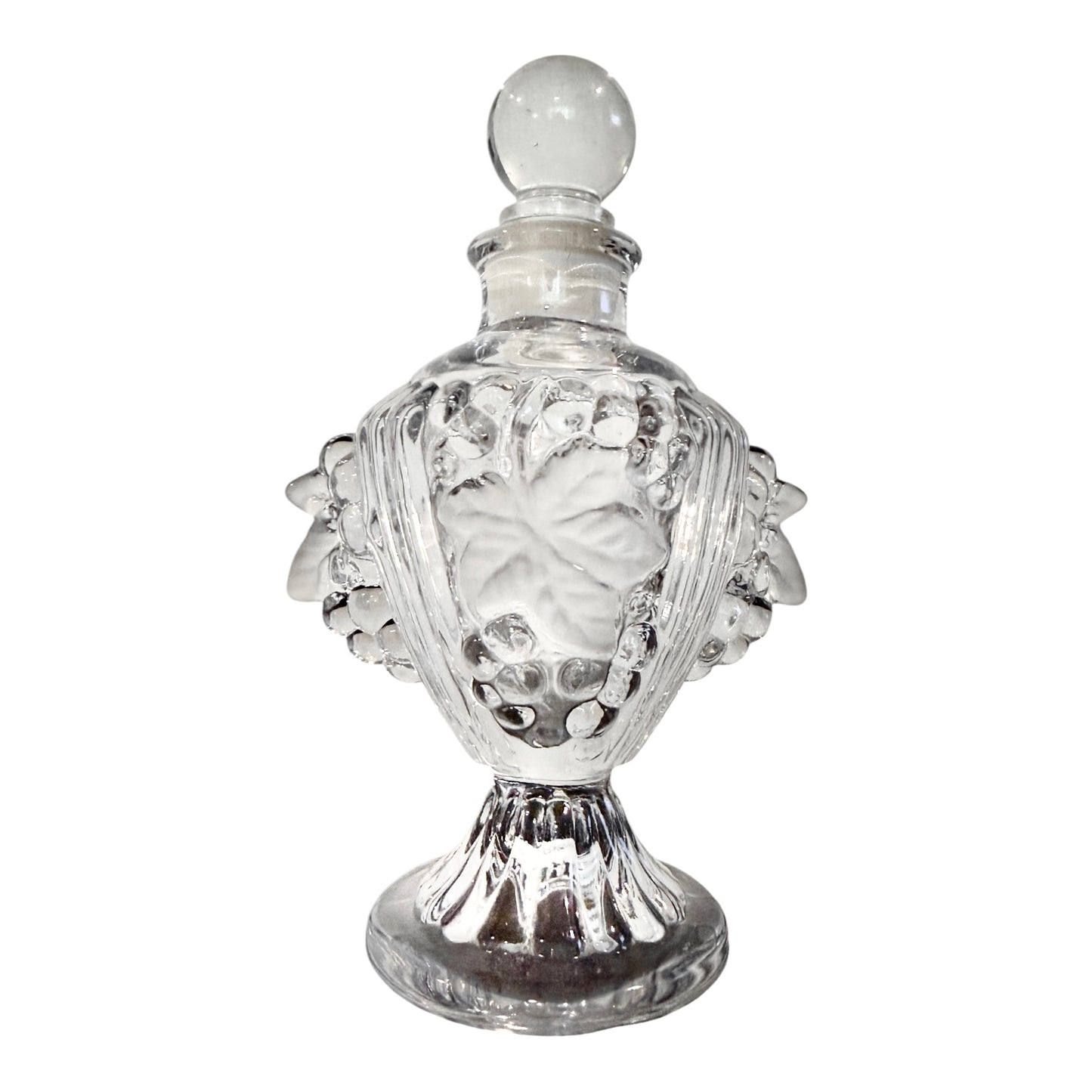 1940s Imperial Glass Grape & Leaf Boudoir Vanity Set