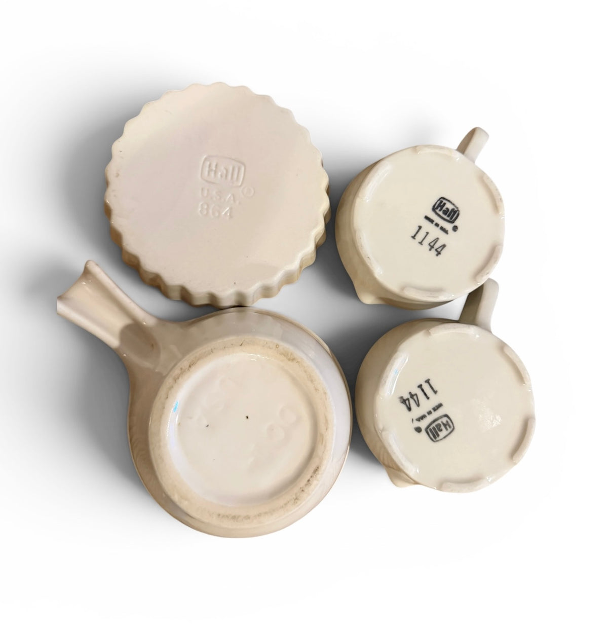 Curated Vignette Restaurant Ware Farmhouse Stack | HALL China, DC USA & Heart Cookie Cutter
