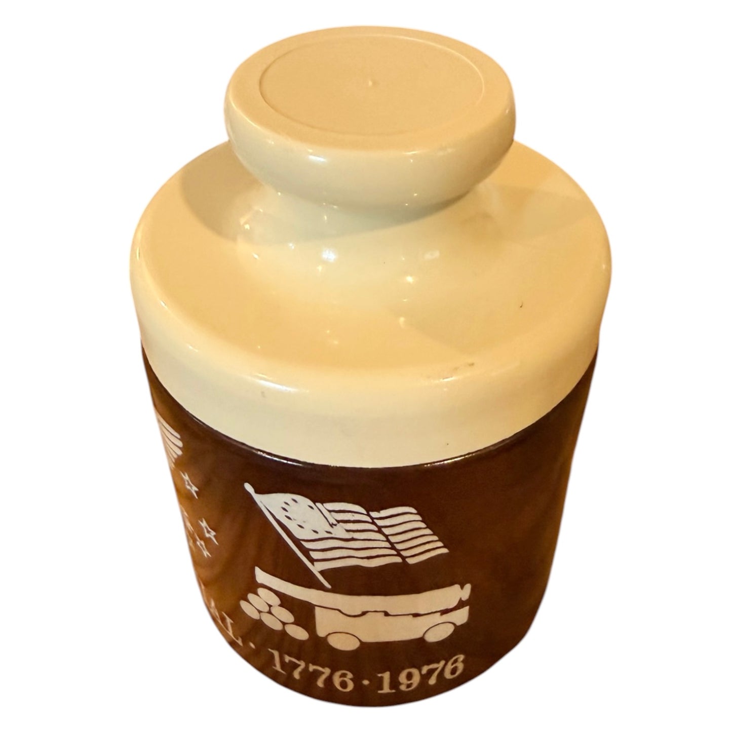 1976 United States Bicentennial Mr. Mustard Glass Jar | Americana Eagle Commemorative Collectible