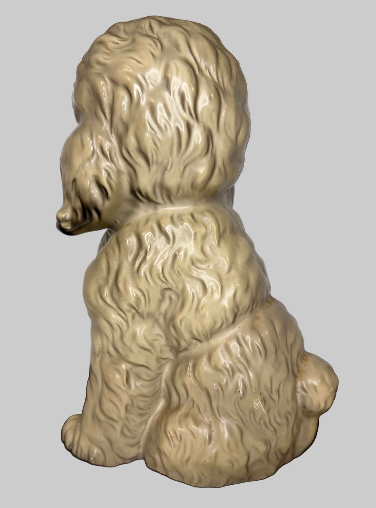 Vintage Mid-Century Ceramic Dog Figurine – Kitsch / Soulful Eyes