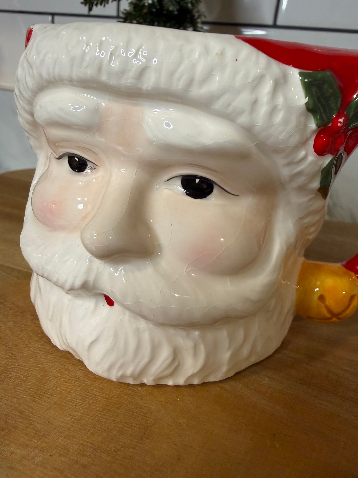 Vintage “Winking Santa” Mug — Mid-Century Style Christmas Collectible