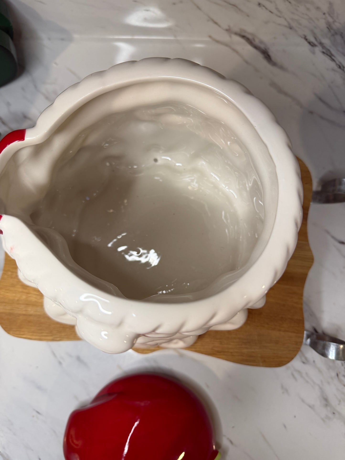 Vintage-Style Ceramic Santa Claus Cookie Jar “Winking Santa” — Sleigh Bell Bistro