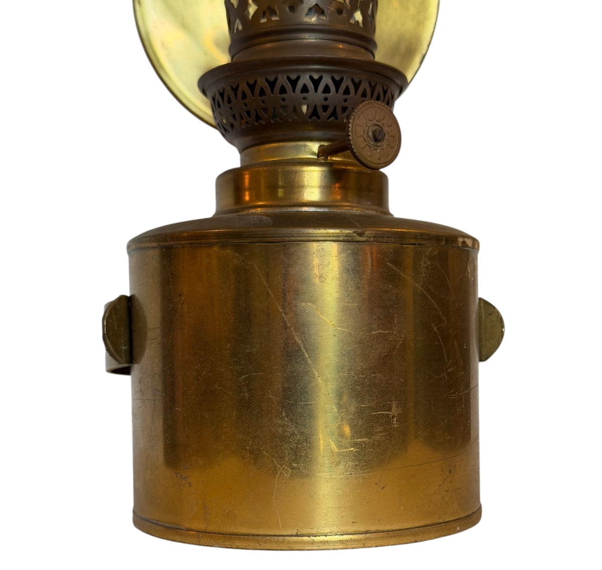Brass Vintage Gimbaled Marine Oil Lamp with Wall Bracket & Reflector | Nautical Ship Yacht Lamp