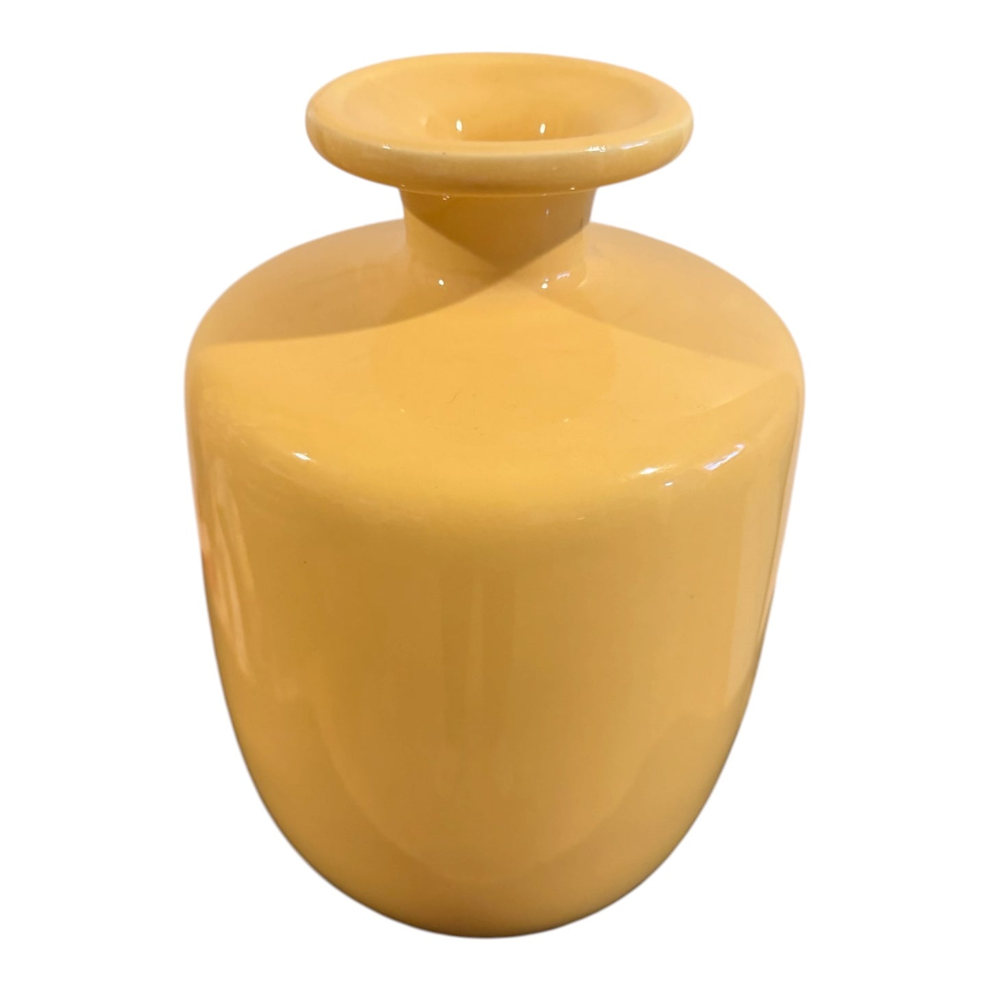 Haeger Pottery Art Vase - Harvest Gold Glazed Ceramic - Original Labels - 10” Tall