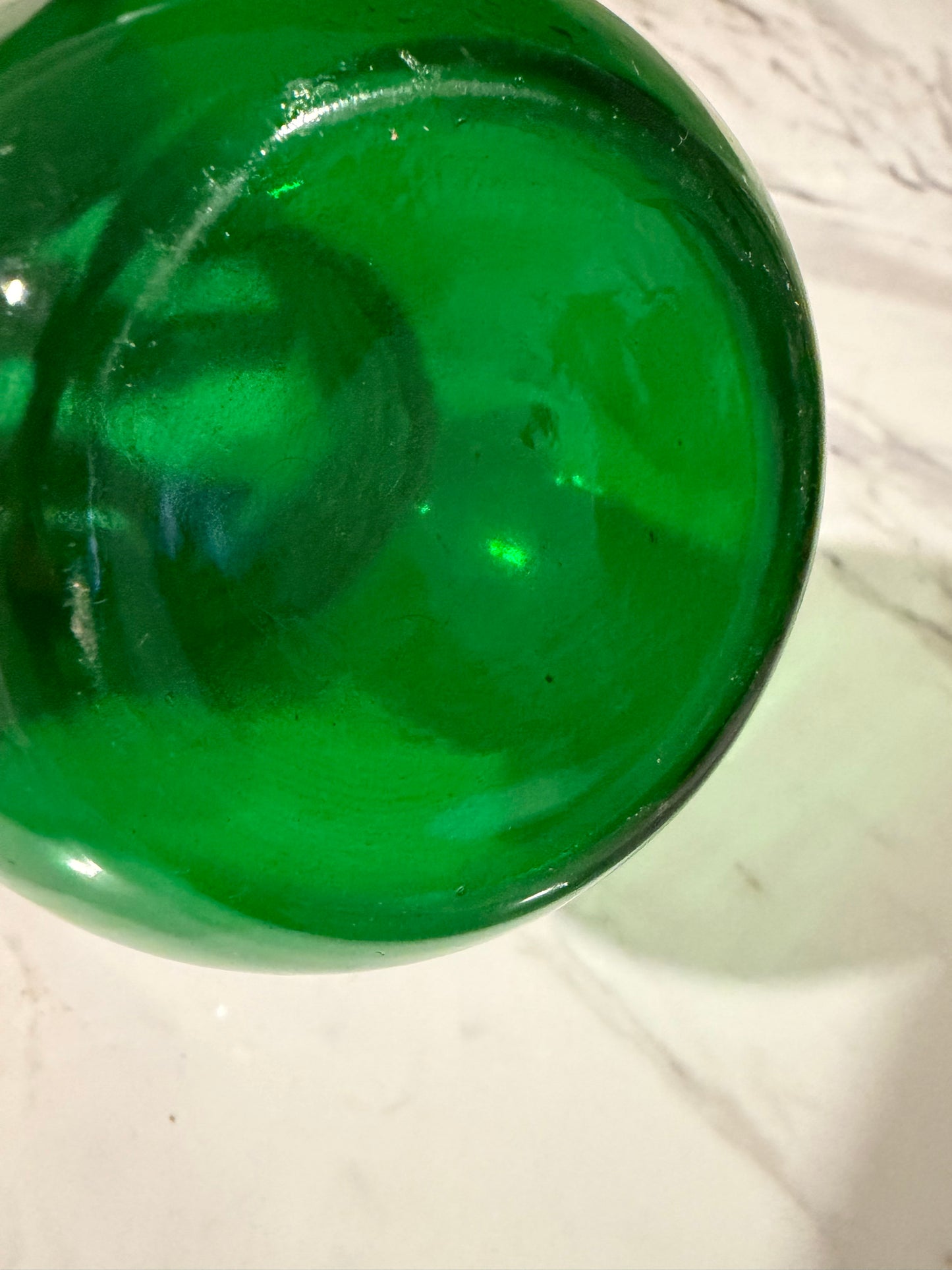 Anchor Hocking Vintage Forest Green Glass Vase | Ribbed MCM Bud Vase