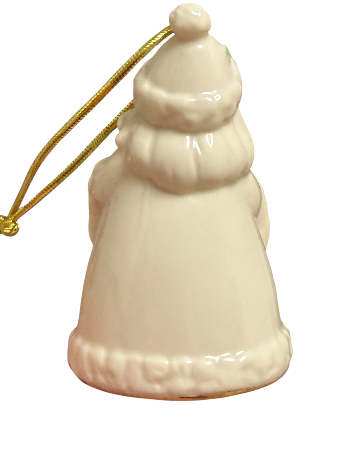 Lenox Holiday Cheer Santa Claus Porcelain Christmas Ornament – 24K Gold Accents – New in Box - 2003 Release