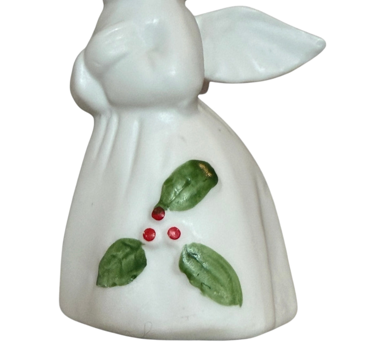 Enesco Kissing Angel Figurines – Set of 2 Vintage Bisque Porcelain Christmas Angels - 3.25”