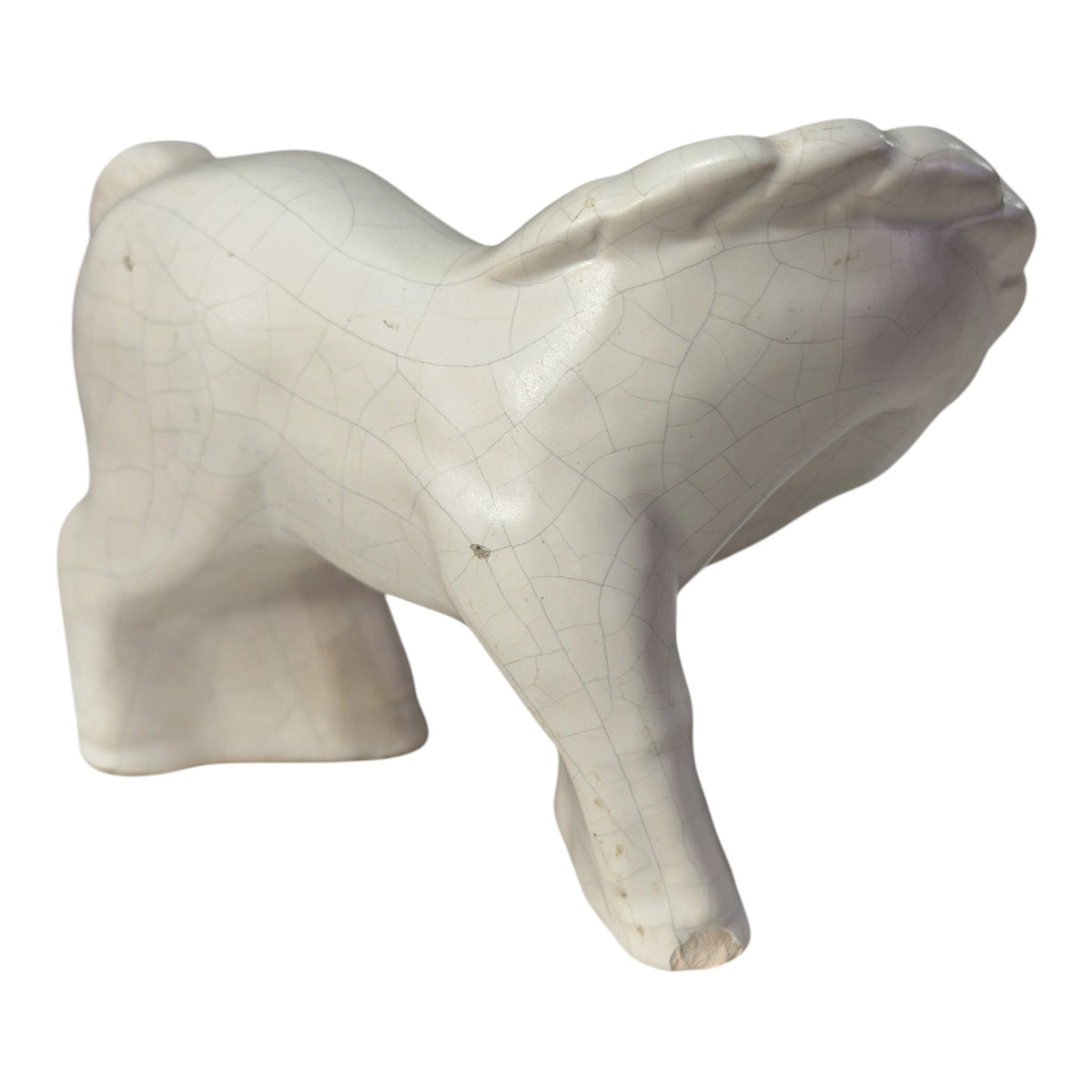 1930s Art Deco Crackle Glaze Horse Figurines – Pair