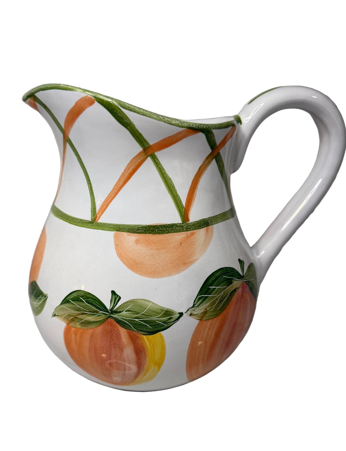 Vintage “Peaches” Ceramic Pitcher – Designed by Barbara Eigen for Block Opaque Mode (Portugal)