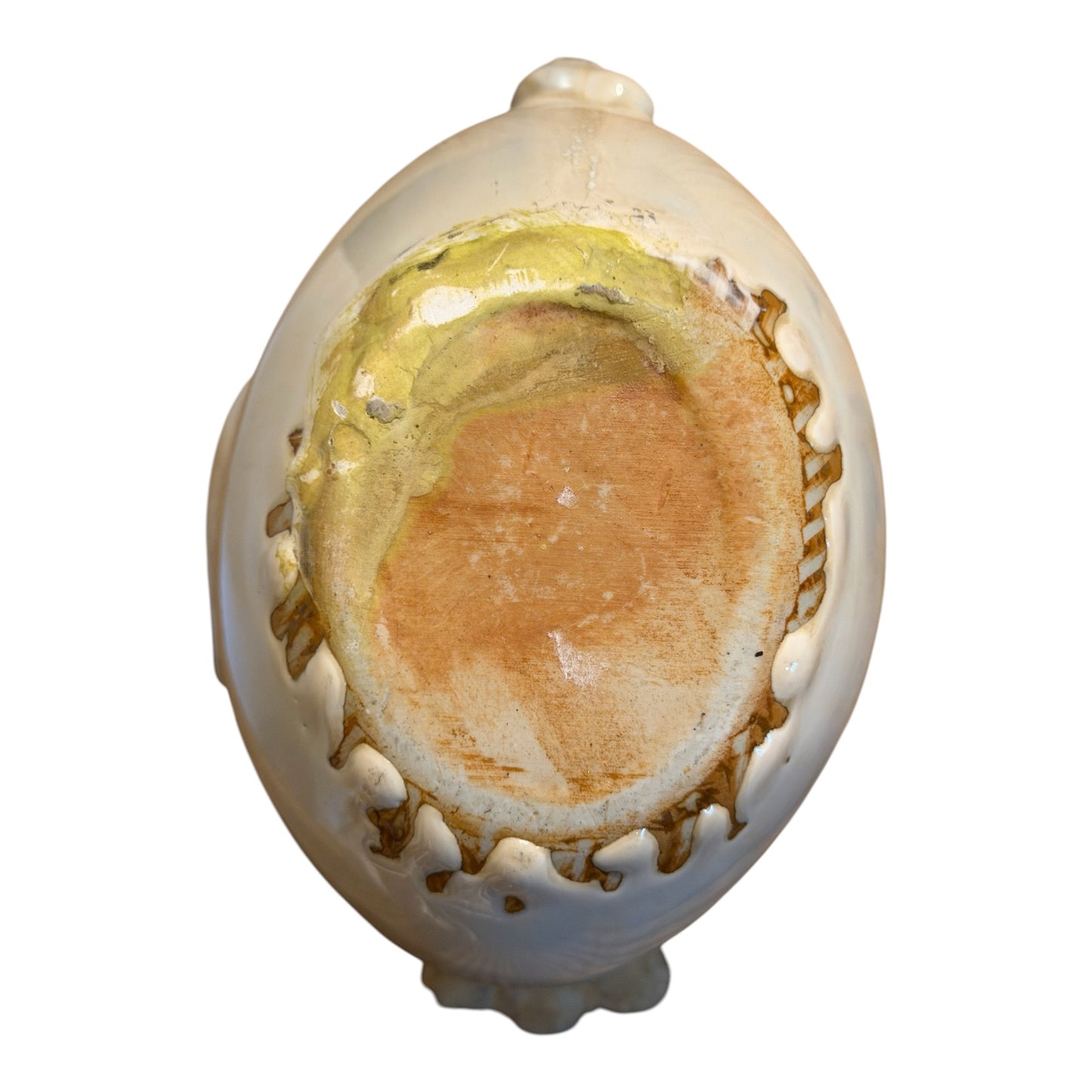 Ceramic Chicken Vintage or Vintage Style Egg Holder / Planter / Catch-All – Drip Glaze