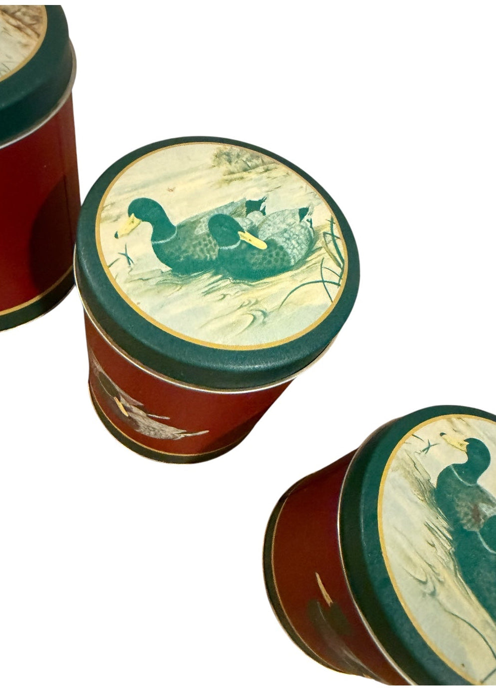 1980s Wang’s International Mallard Duck Nesting Tin Canister Set (Set of 3)