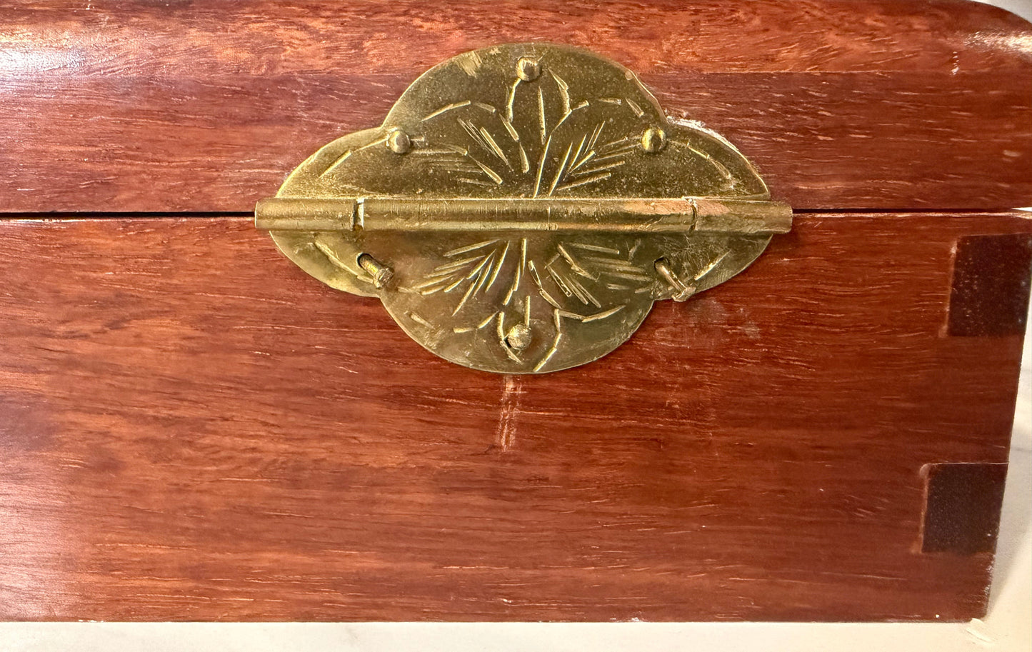 Vintage Chinese Mahogany Jewelry Box by George Zee & Co.