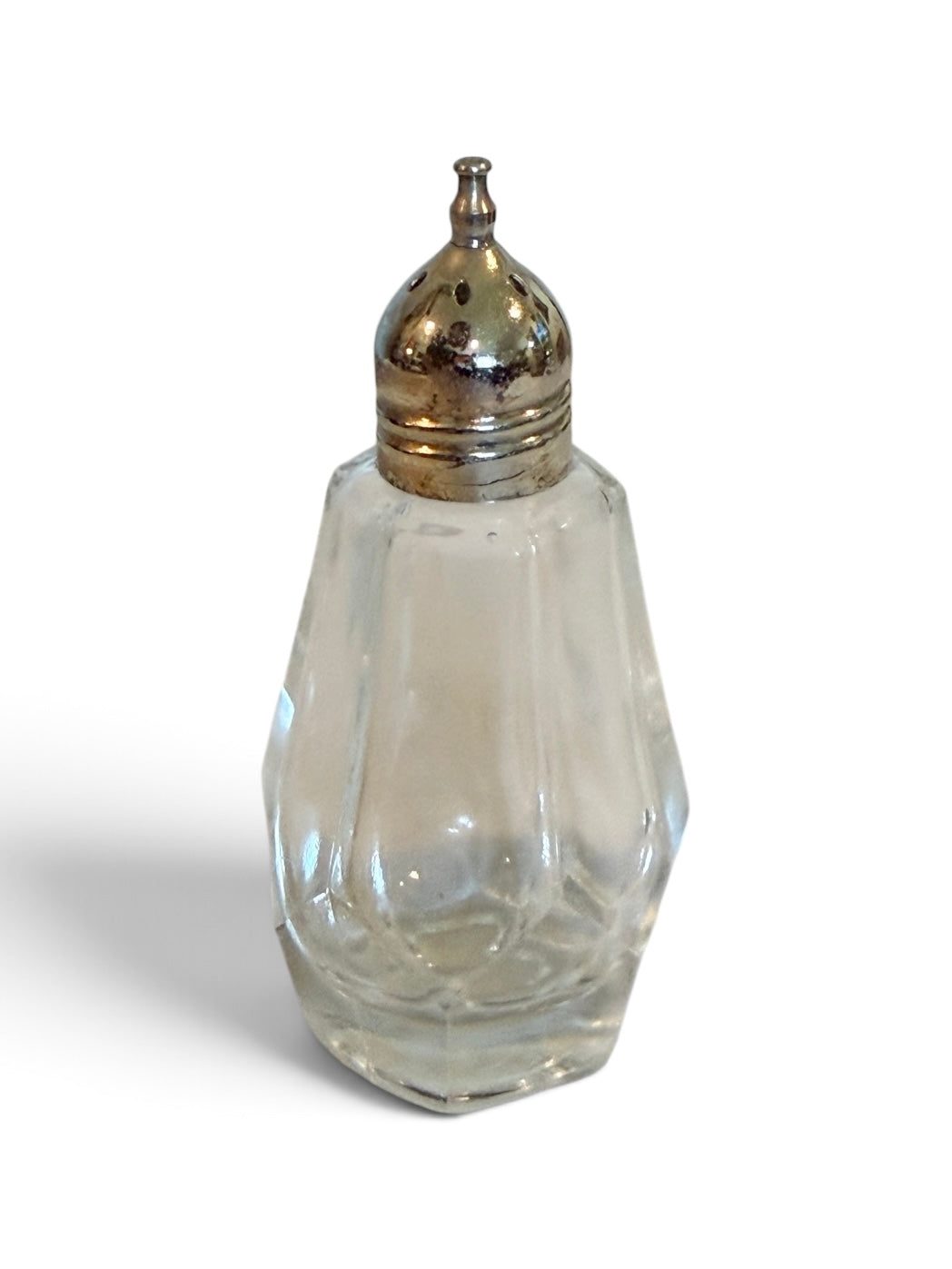 F.B. Rogers Crystal Salt & Pepper Shakers – Silver Plate Tops | Made in Japan