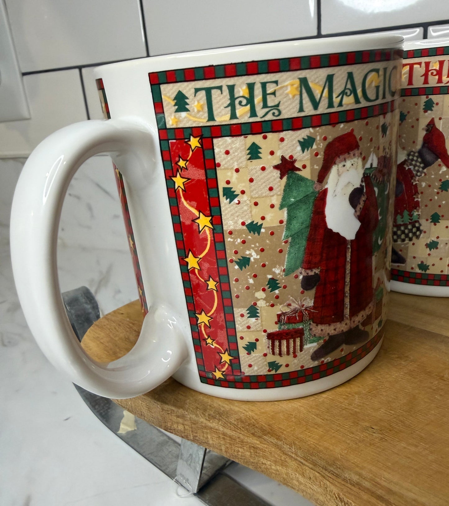 Vintage “Magic of Santa” Coffee Mugs by Sakura – Set of 4