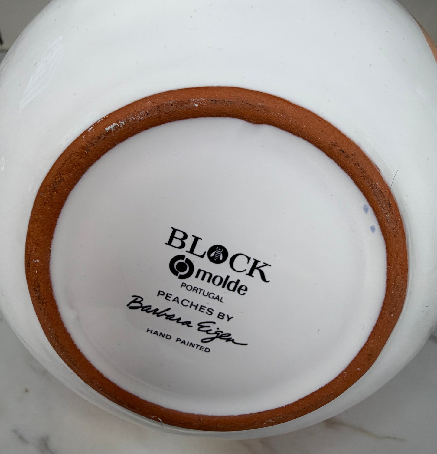 Vintage “Peaches” Ceramic Pitcher – Designed by Barbara Eigen for Block Opaque Mode (Portugal)