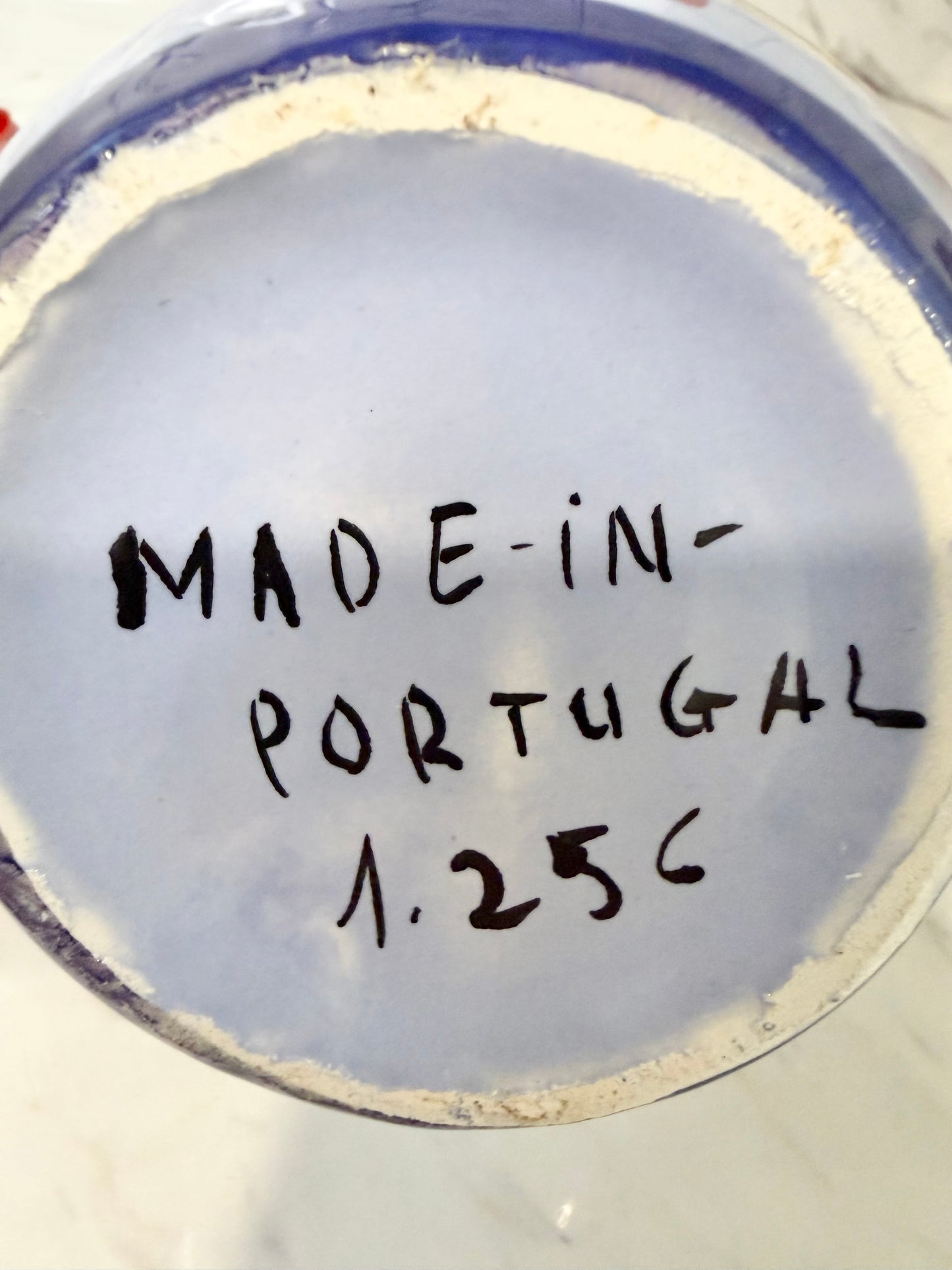 Hand-Painted Portuguese Ceramic Pitcher – Periwinkle Floral | Alcobaça Style