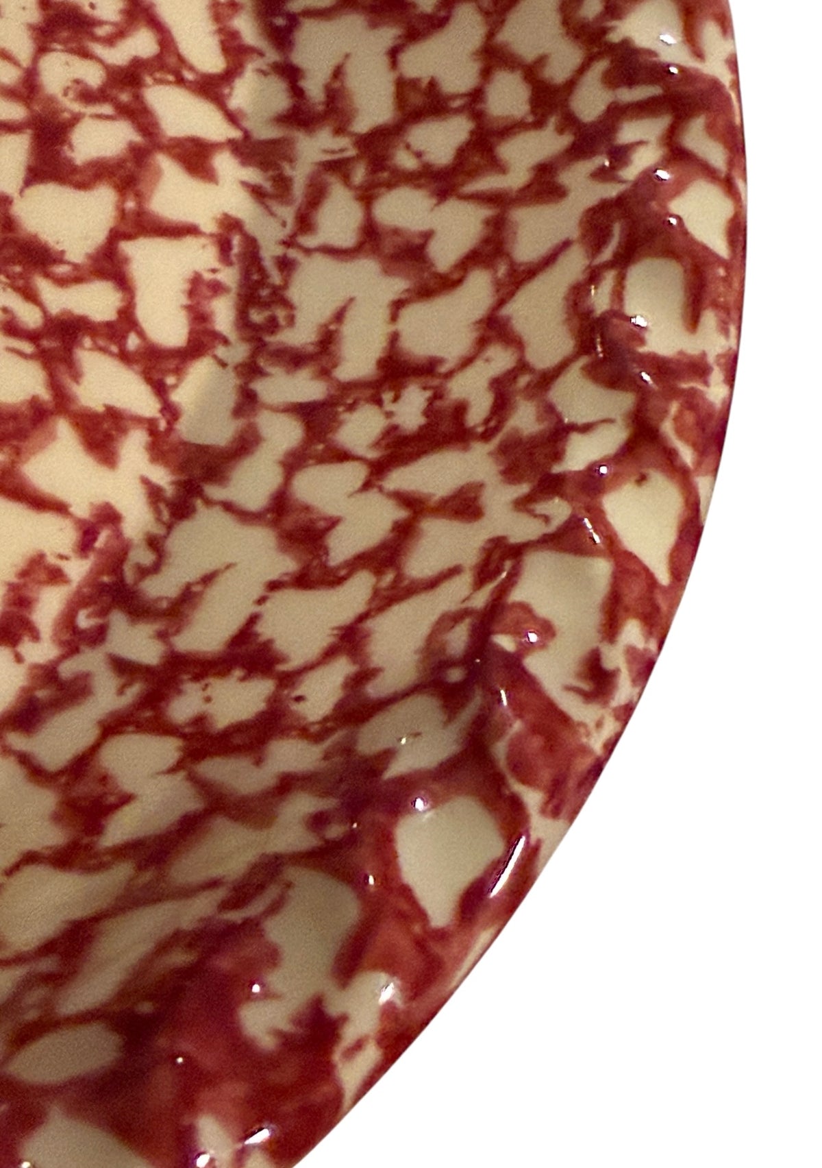 Gerald E. Henn Vintage Rose Sponge Stoneware Pie Plate – 10” Roseville Ohio
