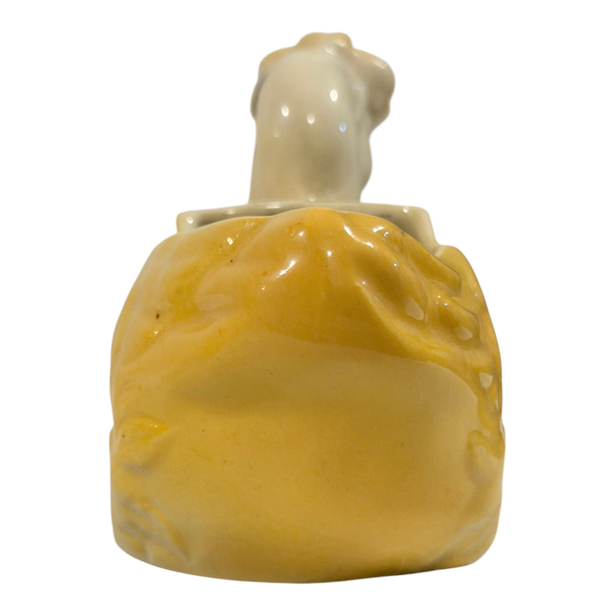 Mid-Century Anthropomorphic Duck Planter with Flower Blossom Hat