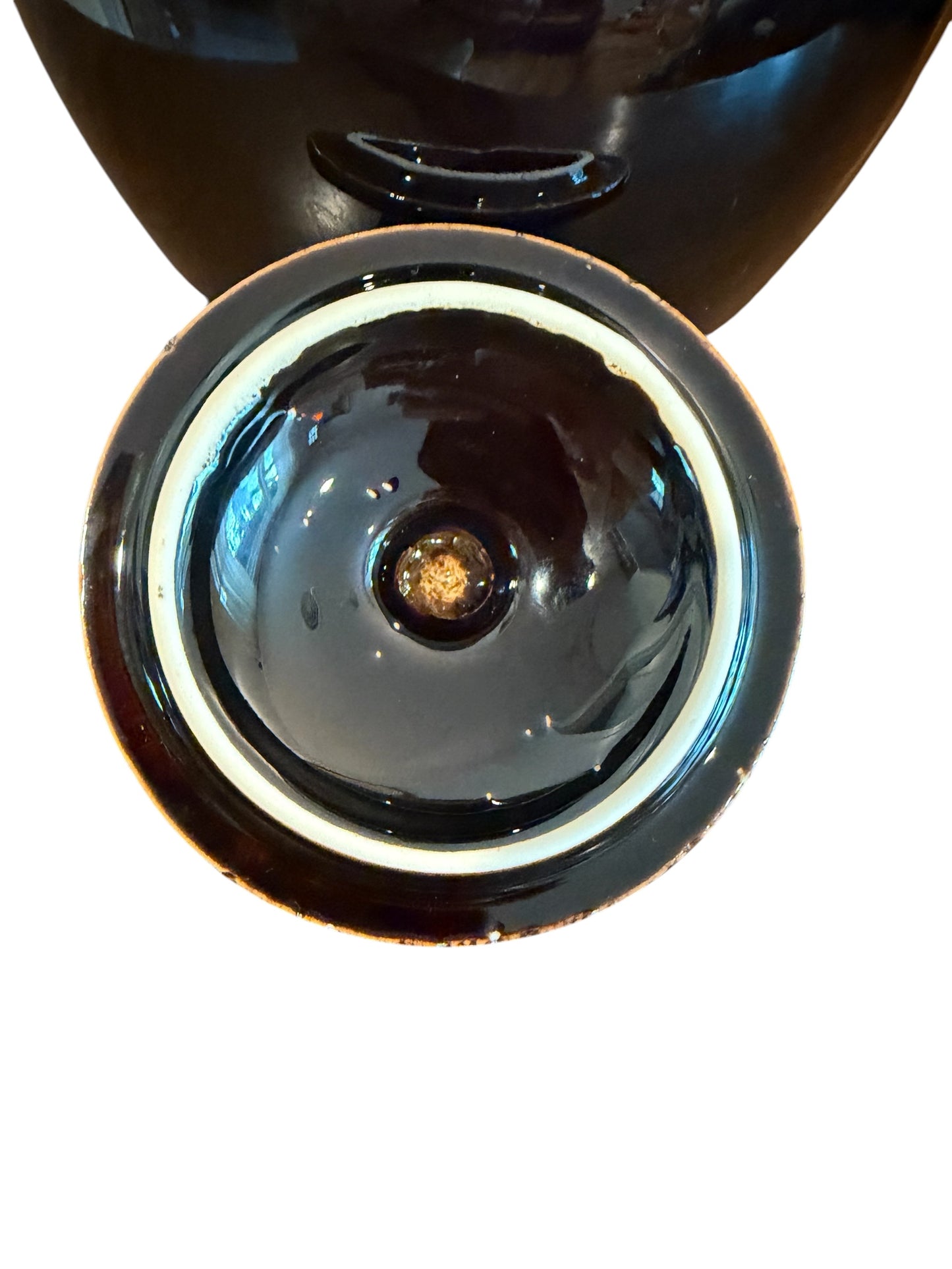 Pfaltzgraff Stoneware Vintage Bean Pot – Mold #70 Brown Drip | Rustic Farmhouse Crock with Lid