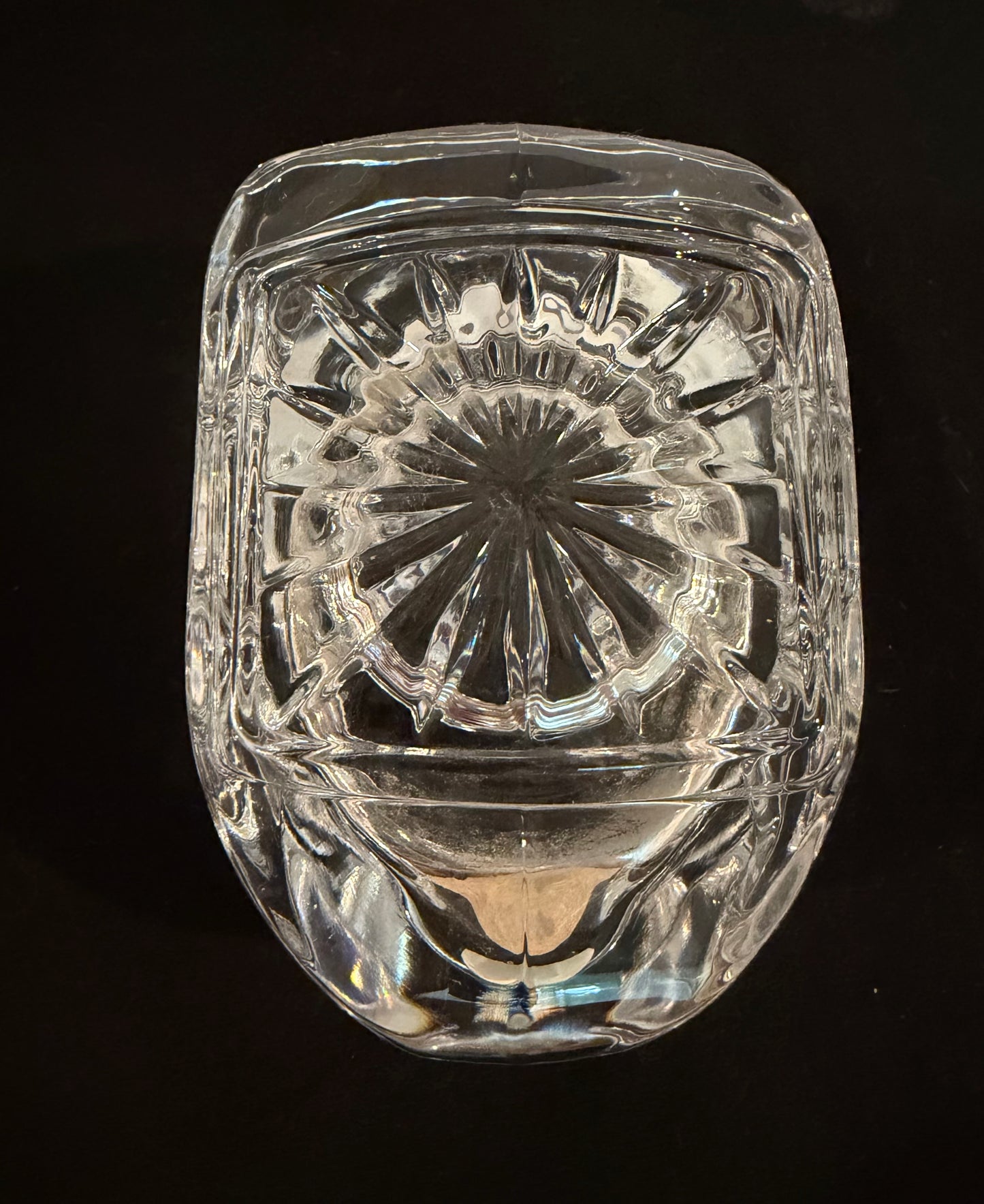 24% Lead Crystal Vintage Christmas Sleigh – Holiday Candy Dish / Votive Holder