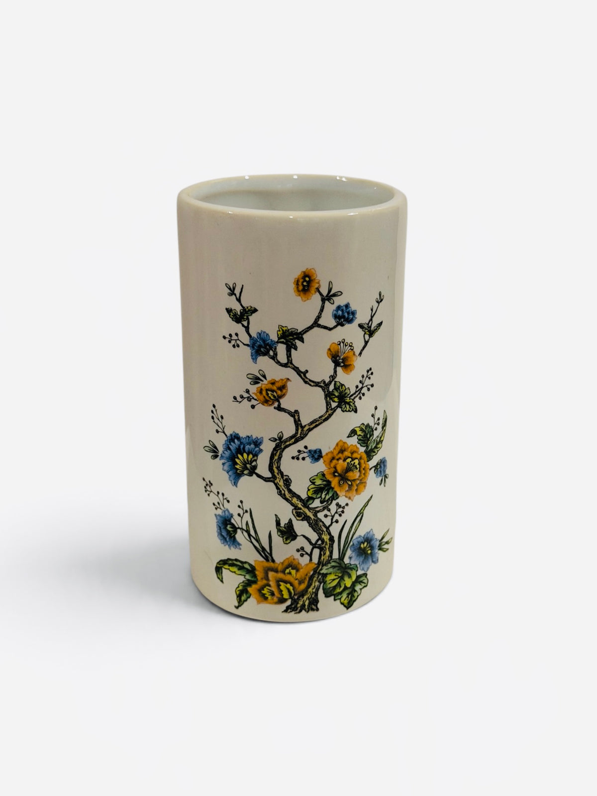 McCoy Pottery #677 Floral Vase – White Ceramic Art Pottery