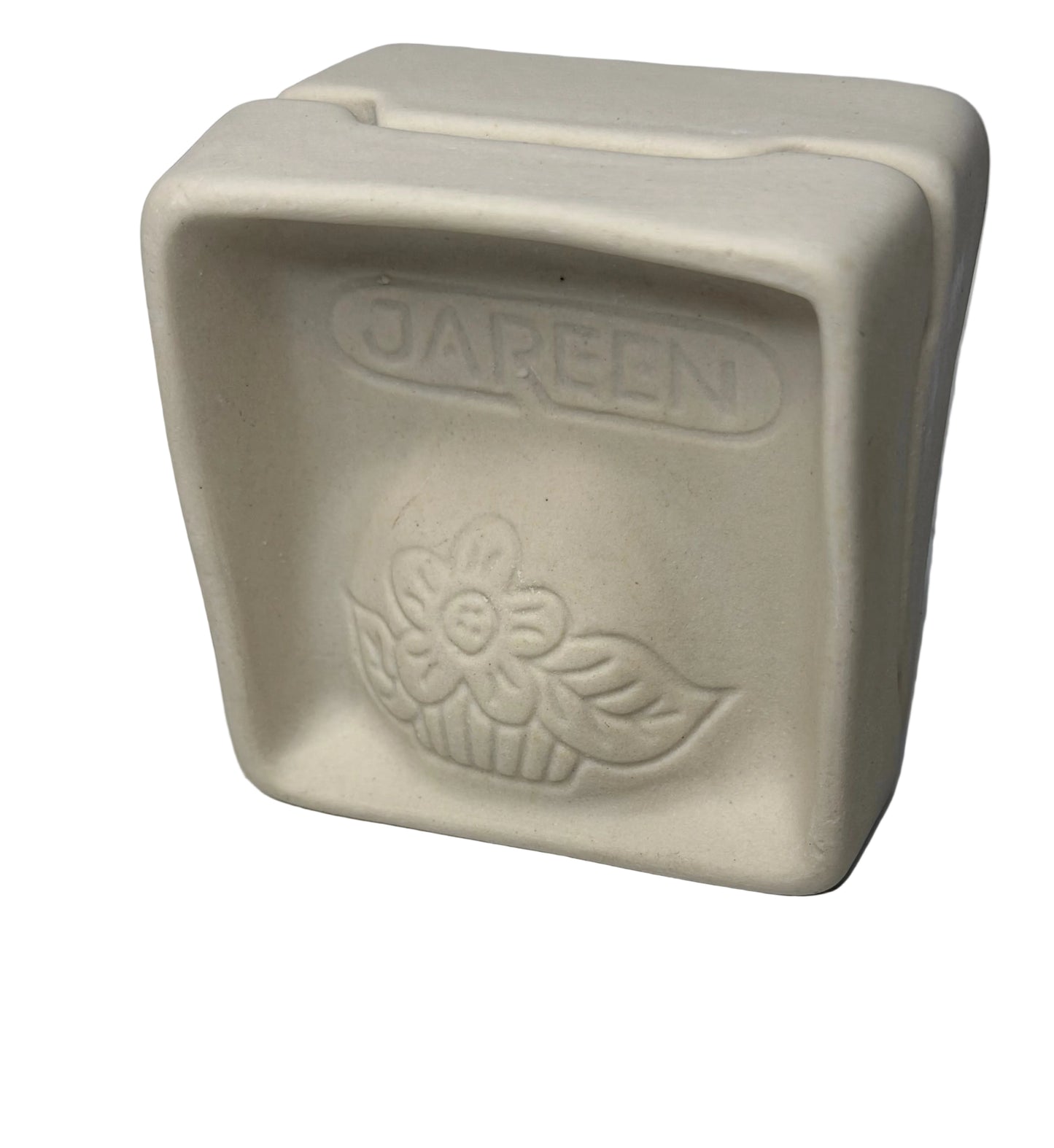 Set of 2 Jareen “Edible Compliments” Porcelain Butter Molds | Flower Design, 1980s