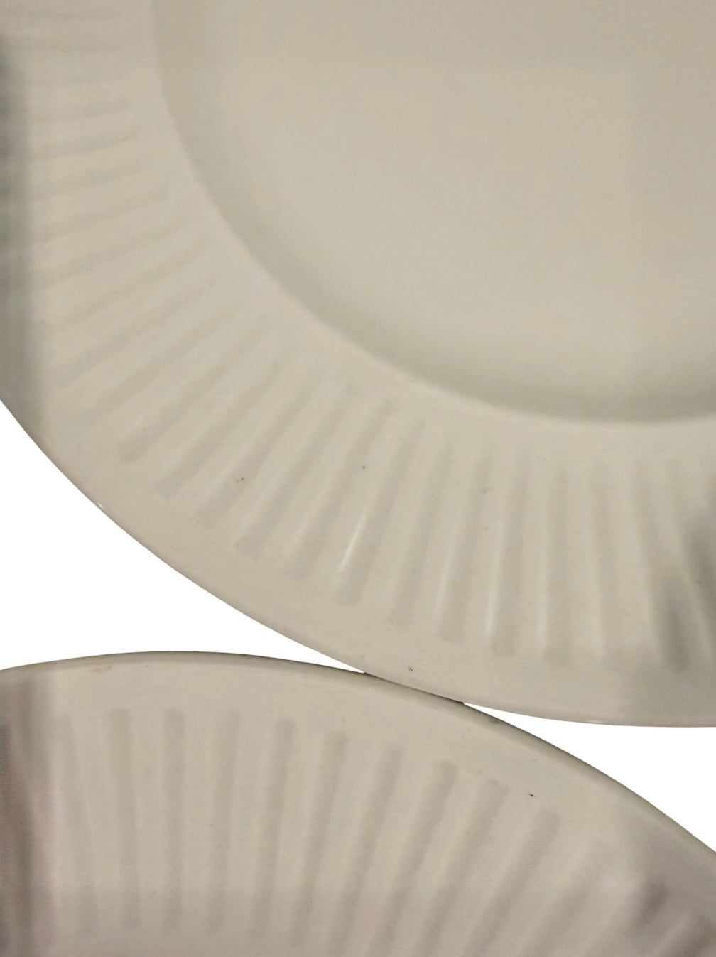 White English Ironstone | Vintage Johnson Brothers Athena Ironstone Dessert Plate  | Shelf Stacker
