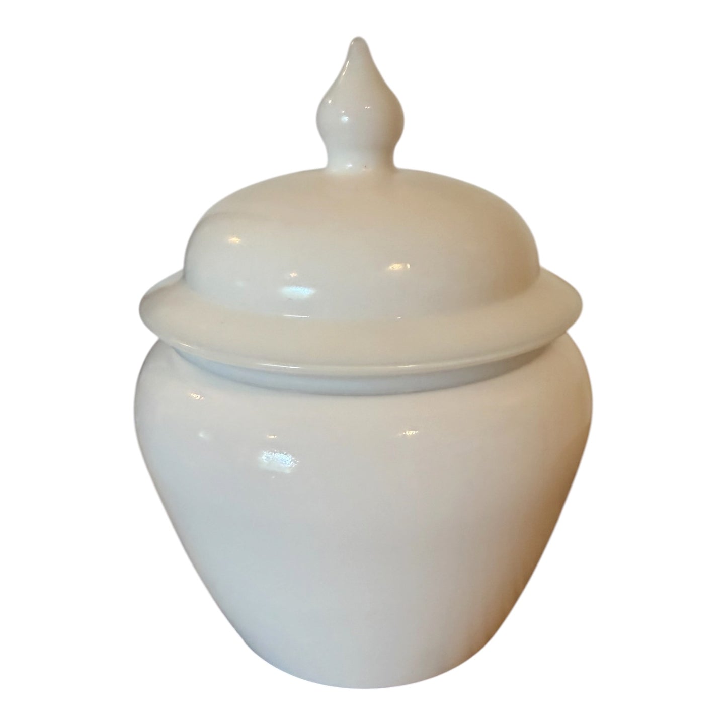 Avon Milk Glass Ginger Jar with Oriental Bird & Floral Motif – 1970s