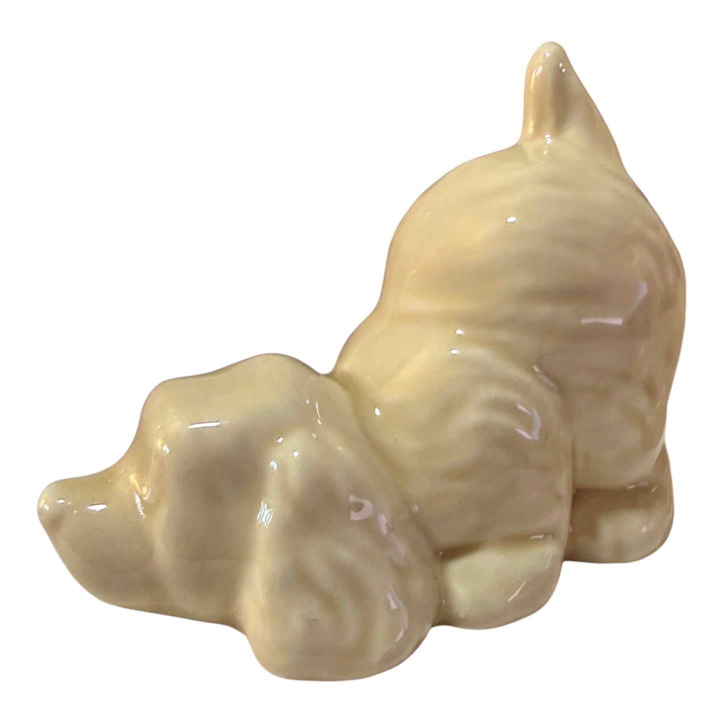 Cream Vintage Ceramic Spaniel Puppy Figurines – Set of 2