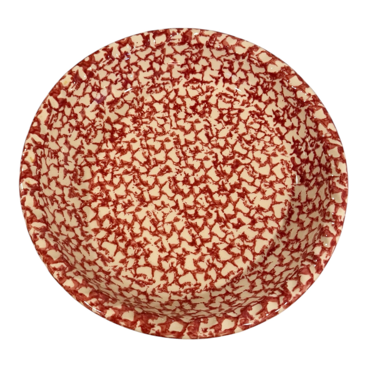 Gerald E. Henn Vintage Rose Sponge Stoneware Pie Plate – 10” Roseville Ohio