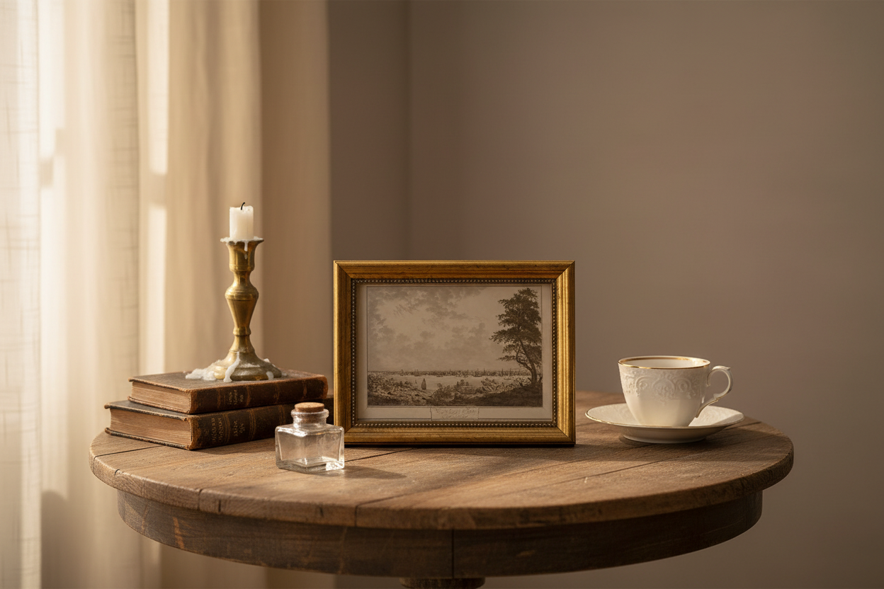 “View of the City of New-York taken from Long Island” (1796 Inspired) | Framed Flea & Frame Curated