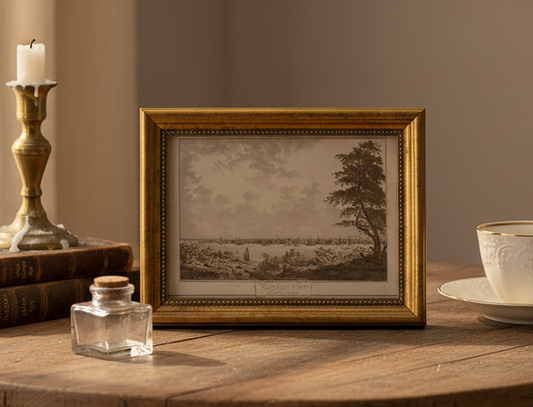 “View of the City of New-York taken from Long Island” (1796 Inspired) | Framed Flea & Frame Curated