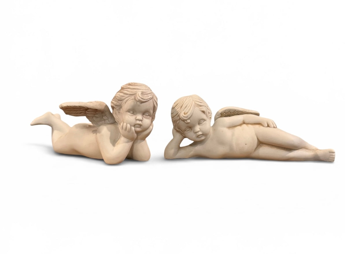 Vintage French Provincial Cherub Angel Figurines – Set of 2