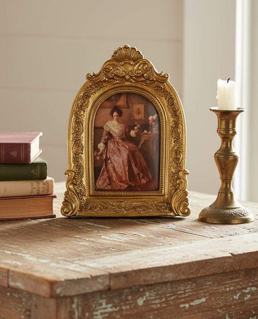 Ornate Gold Bronze Vintage-Style Picture Frame