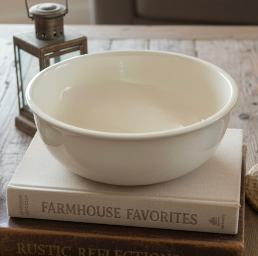 Pfaltzgraff USA Cream Vintage Stoneware Utility / Centerpiece Bowl - Beautiful Piece