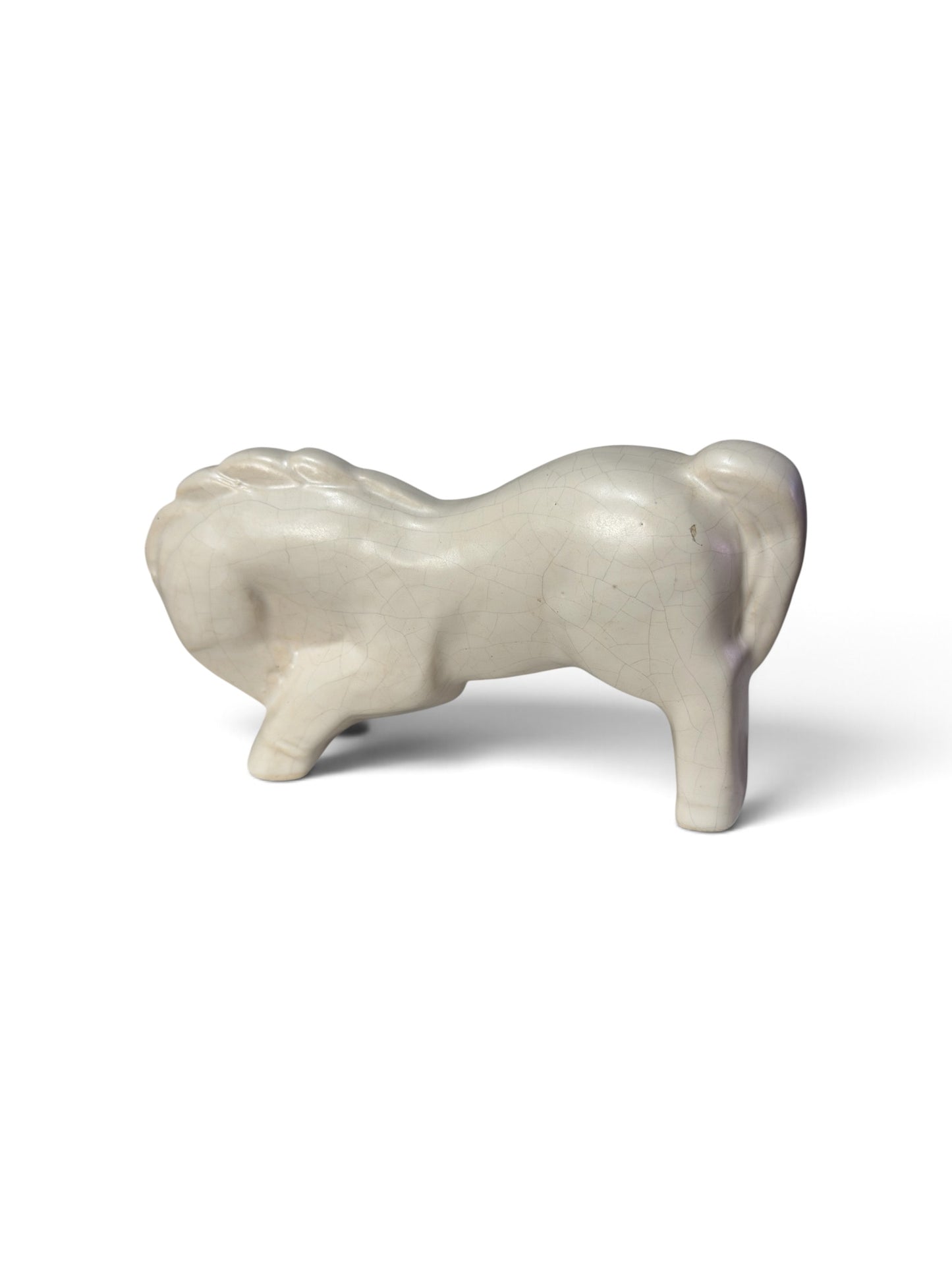 1930s Art Deco Crackle Glaze Horse Figurines – Pair