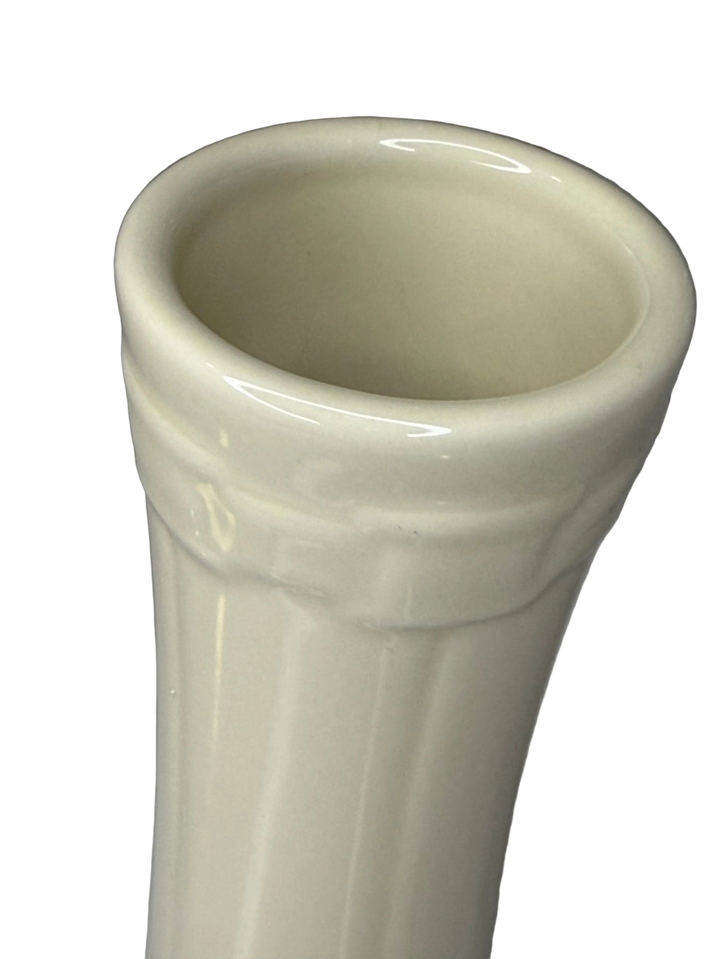 Longaberger Woven Traditions Ivory Bud Vase | Ceramic Basketweave Vase