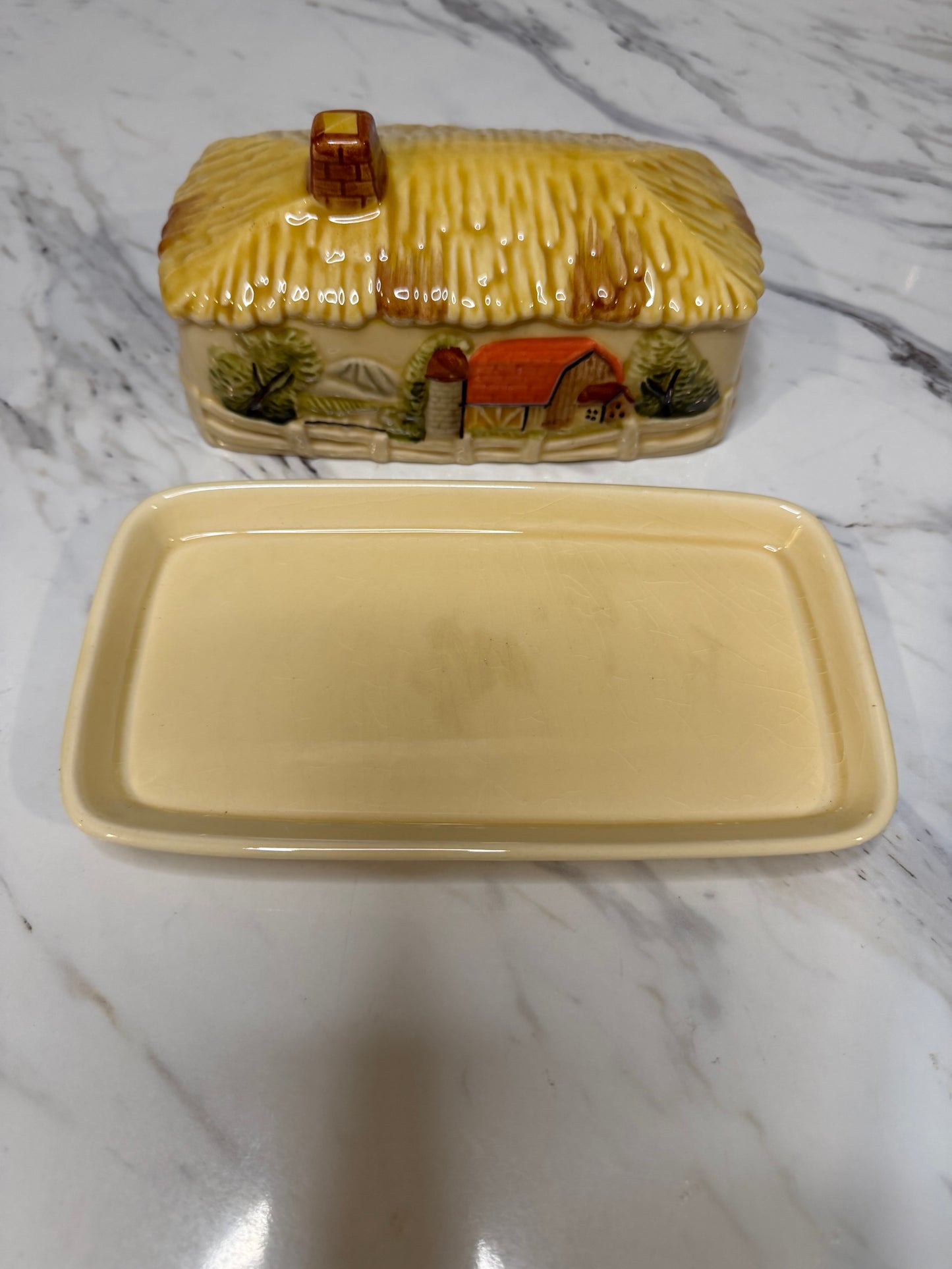 Vintage Marks & Rosenfeld Cottageware Covered Butter Dish – Made in Japan