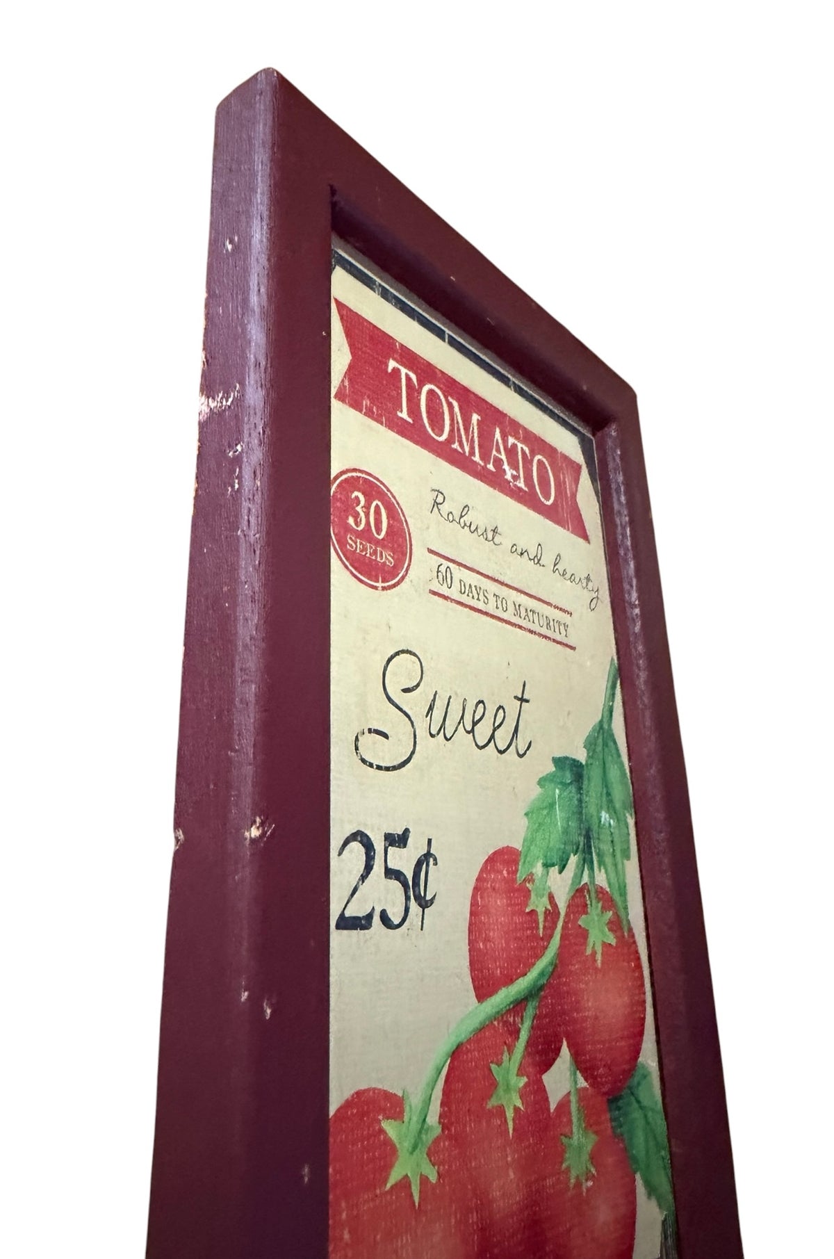 Tomato Seed Packet Vintage Framed Wall Art – 10” x 6.5”