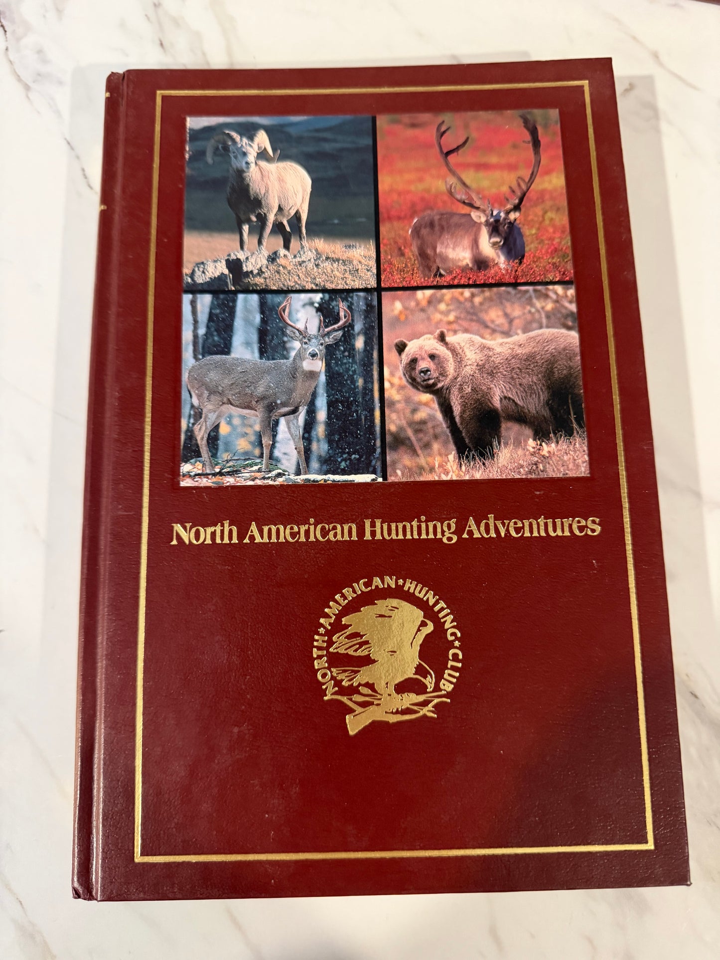 Vintage North American Hunting Club Book Collection — Leather-Bound Hardcovers