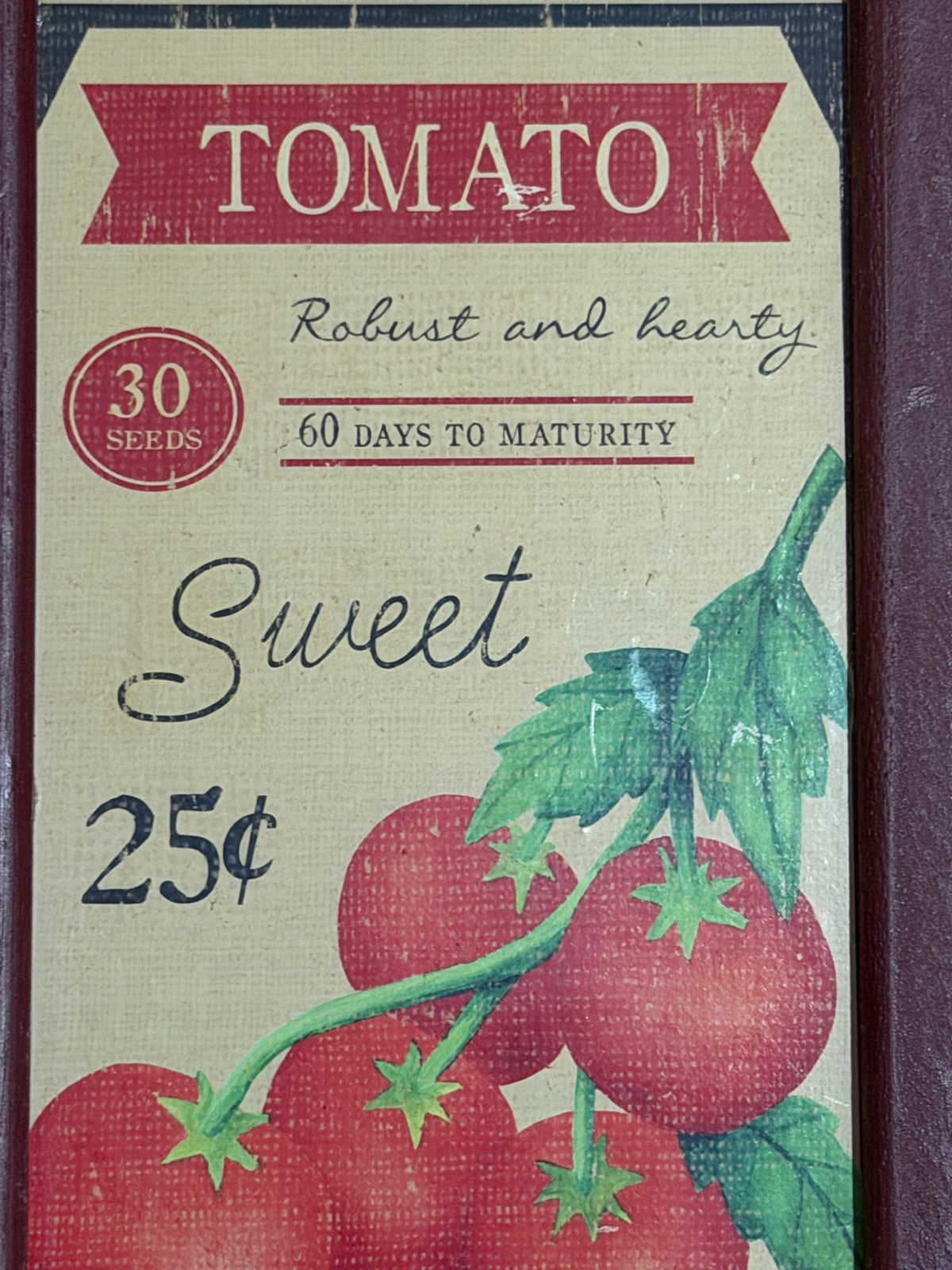Tomato Seed Packet Vintage Framed Wall Art – 10” x 6.5”