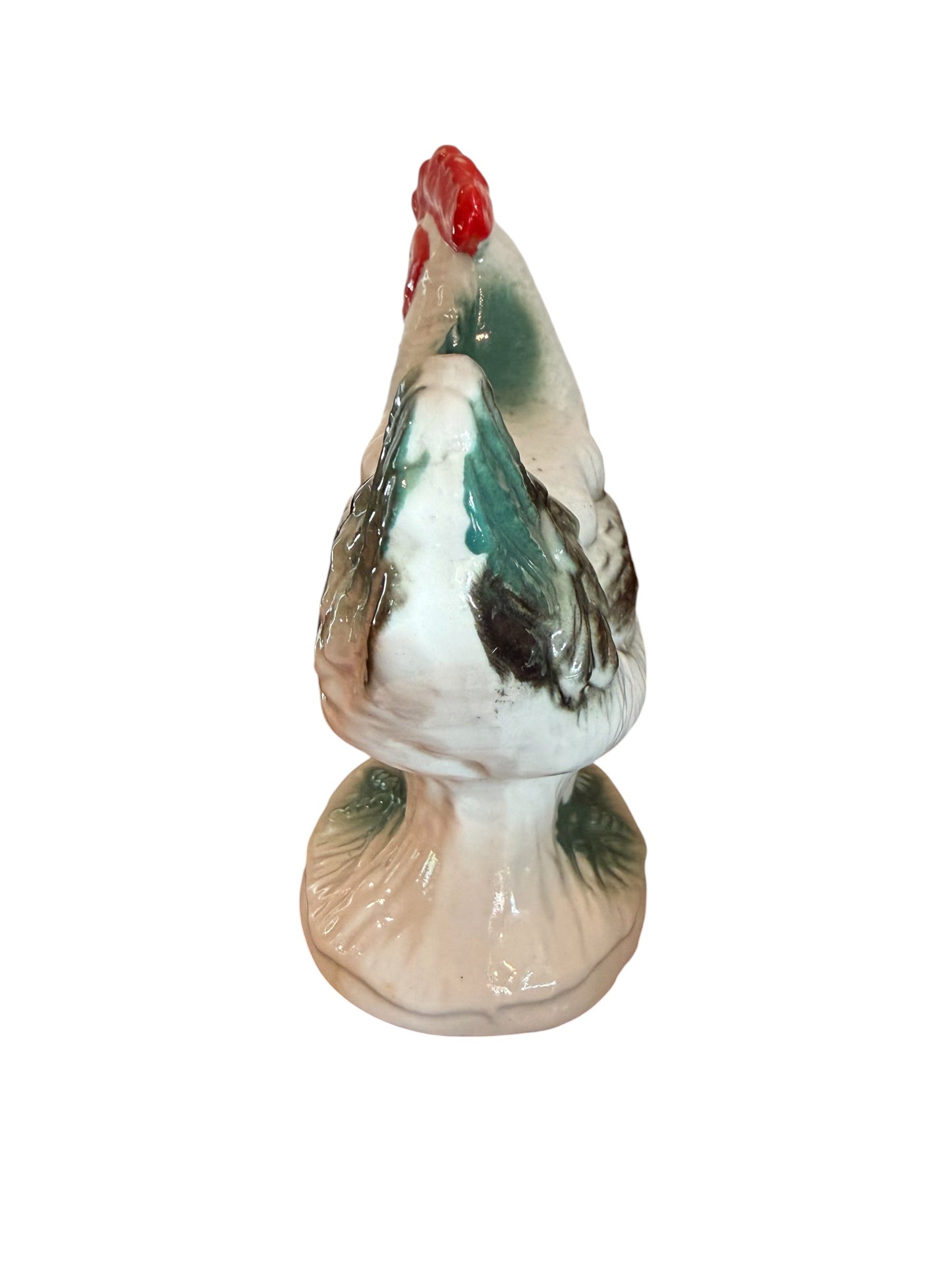 Hand-Painted Vintage Ceramic Rooster Figurine – Mid-Century Art Pottery